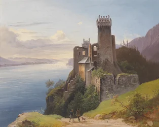 Vue sur les ruines de Weitenegg sur le Danube